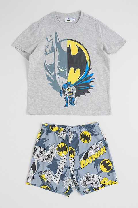 Original Marines, Къса пижама с шарка на Batman, Жълт/Сив меланж