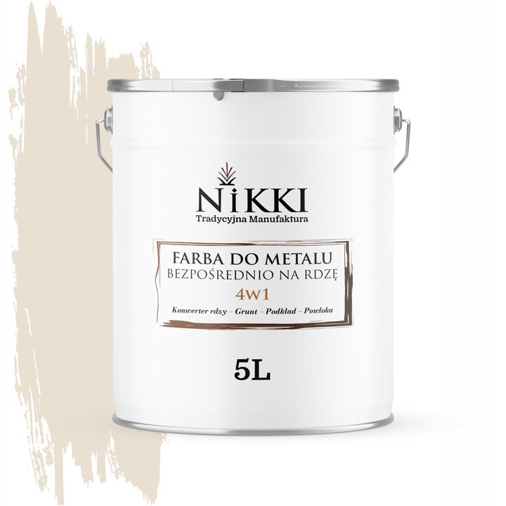 NIKKI 4 az 1-ben fémfesték krém RAL9001 matt 5L