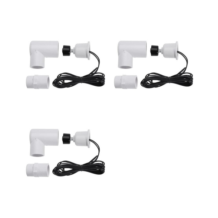 3 db Flotoare SS2 L-alakú készlet, műanyag, fekete-fehér, 3/4 hüvelyk, 6 láb