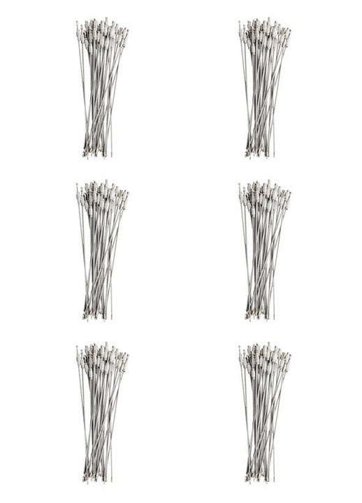 180 db rozsdamentes acél kulcstartó kábel szett, 15cm, ezüst