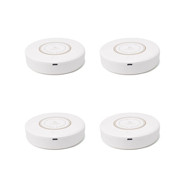 Mágneses keverő, italkeverő Kompakt, USB-C újratölthető, üveg és kerámia csészékhez, fehér, 4 db
