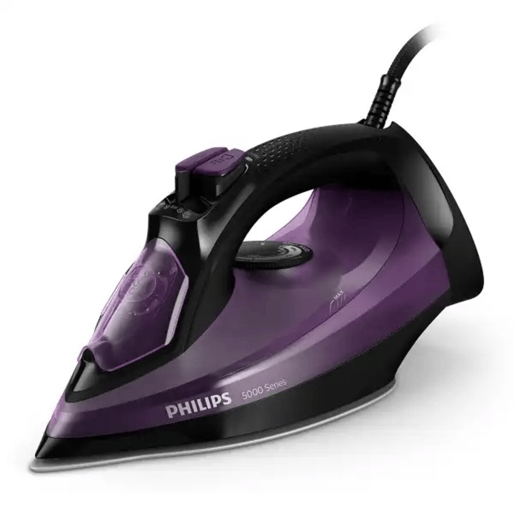 Fier de călcat PHILIPS DST503080, Mov, 2400W, 320 ml, Abur 45 g/min, Talpă: Steamglide