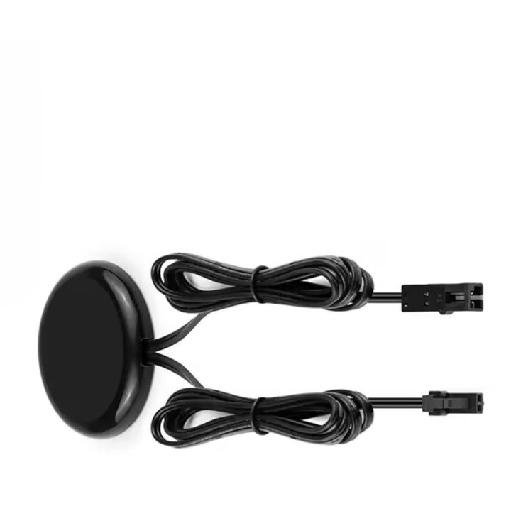 Intrerupator tactil LED, CAGBC-002, banda led, reglare luminozitate de la distanta, 12V-24V, 60W, detectie prin material 20 mm, conector Dupont, negru