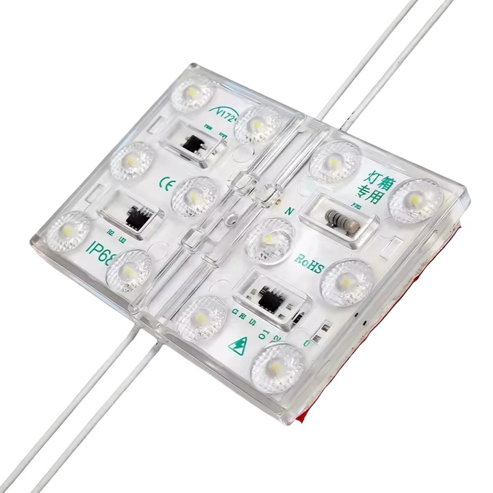 Modul LED AC 220V 10W, 12 db SMD3030 LED, 1100 lm, 172°, IP68, hideg fehér fény 7000K, kültéri használatra