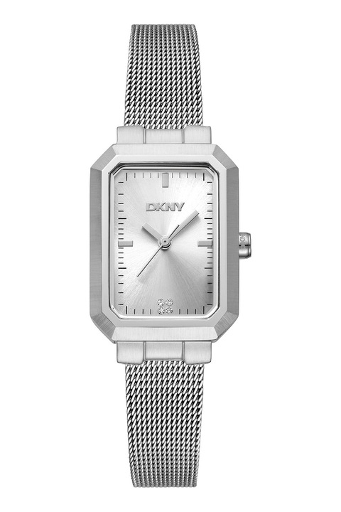 DKNY, Szögletes analóg karóra, Ezüstszín