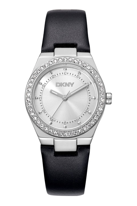 DKNY, Karóra bőrszíjjal, Fekete