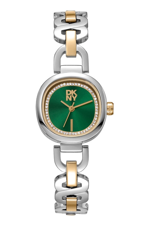 DKNY, Kvarc karóra kristályokkal díszítve, Ezüstszín, Aranyszín
