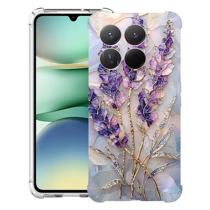 Intelli® Husa Anti Shock Compatibila cu Motorola Edge 70 Fusion, Floral - Golden Hydrangea, Protectie Camera, Rezistenta la uzura, 3145730 AS 2080