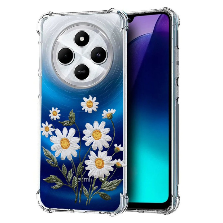 BestCase® Husa Anti Shock Compatibila cu Xiaomi Redmi 14C / Redmi A4 / Poco C75, Floral - Minimalist Daisy, 1913374 AS 2030
