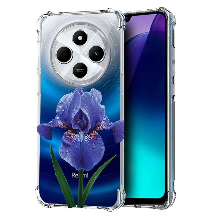 BestCase® Husa Anti Shock Compatibila cu Xiaomi Redmi 14C / Redmi A4 / Poco C75, Floral - Iris, 1913374 AS 2058