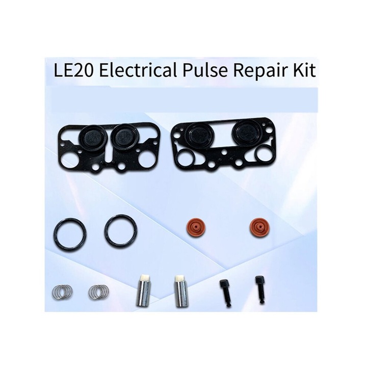 Set 2 kituri reparatie pentru pulsator electric LE20, piese de schimb pentru masina de muls si bovine, din plastic, Negru