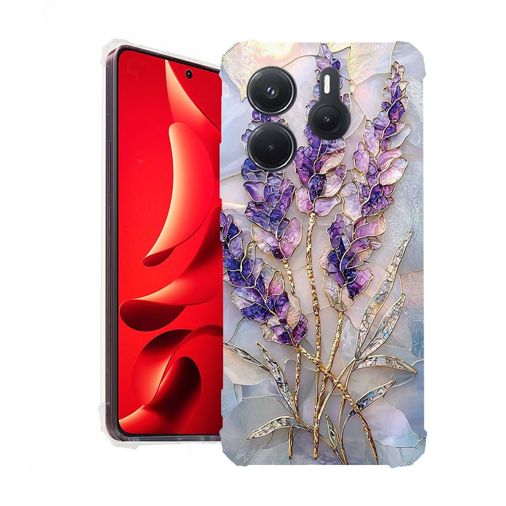 BestCase® Husa Anti Shock Compatibila cu Xiaomi Redmi Note 14 5G, Floral - Golden Hydrangea, 1938401 AS 2080