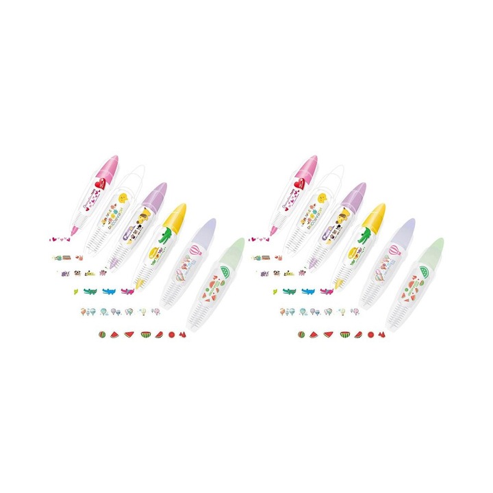 Set 12 corectoare decorative animale colorate 12x1cm