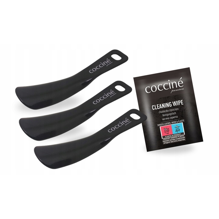 Set incaltaminte, Coccine, incaltaminte scurta neagra 15 cm, 3 piese, piele, 1 bucata, multicolor, set 4 in 1, plastic, faciliteaza incaltarea, calitate superioara, practic si la