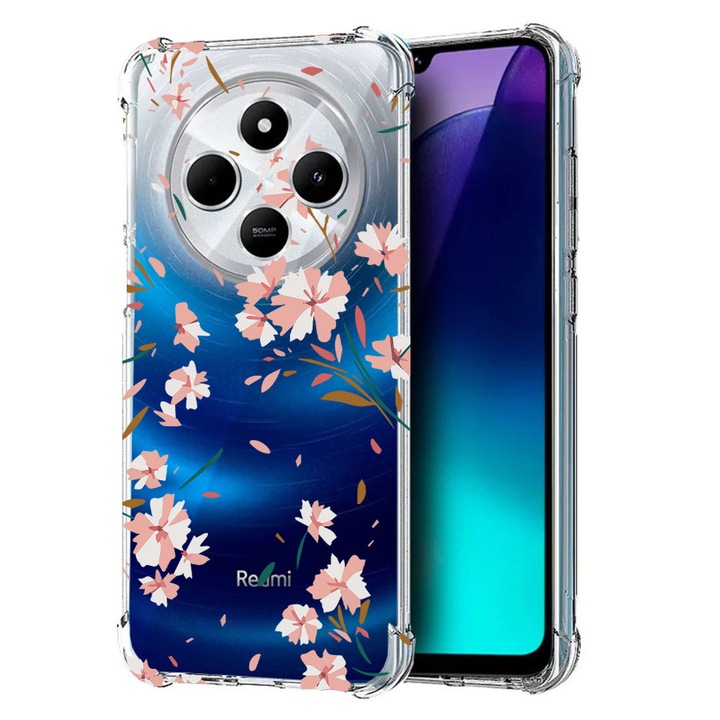 BestCase® Husa Anti Shock Compatibila cu Xiaomi Redmi 14C / Redmi A4 / Poco C75, Floral - Pastel Rose, 1913374 AS 2034