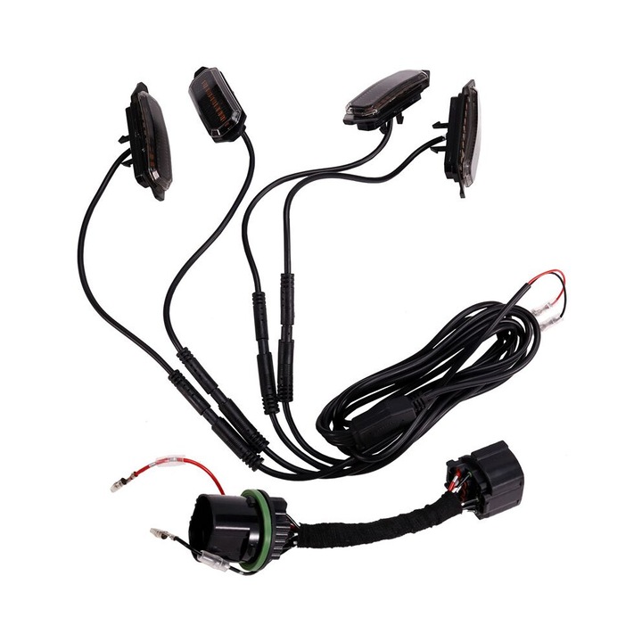 Lumina LED grila frontala Great Wall WEY Tank 300, emitere galbena, din ABS, Negru/galben, 1 set