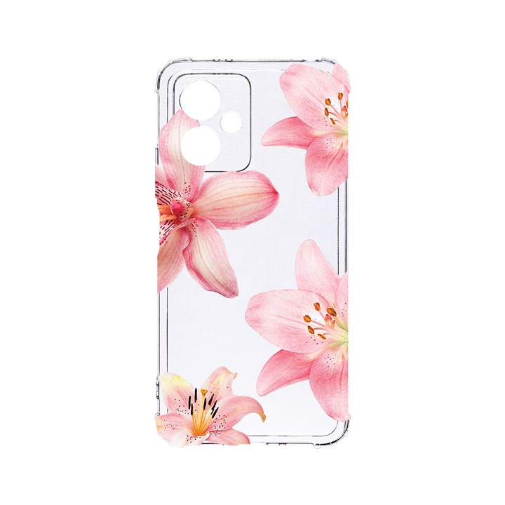 BestCase® Husa Anti Shock Compatibila cu Motorola Moto G54 / G54 Power 5G, Floral - Floral - Elegant Pink Lotus, 1805854 AS 2070
