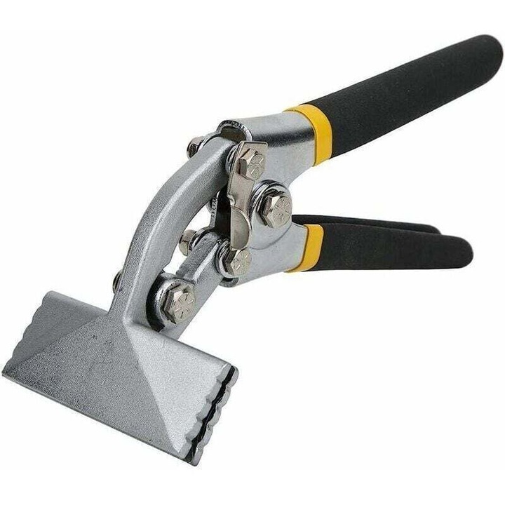 Cleste de indoit tabla manual, constructie din otel, manere antiderapante, 45 mm, negru/galben