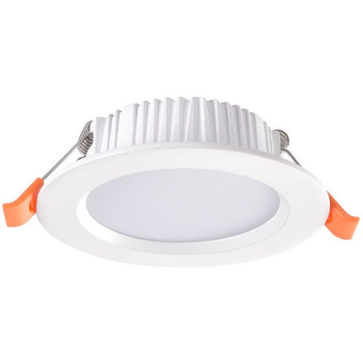 Spot led/downlight incastrat rotund extra-plat, 3W, 230 lm, unghi 120°, aluminiu, alb cald, 2.5 inch