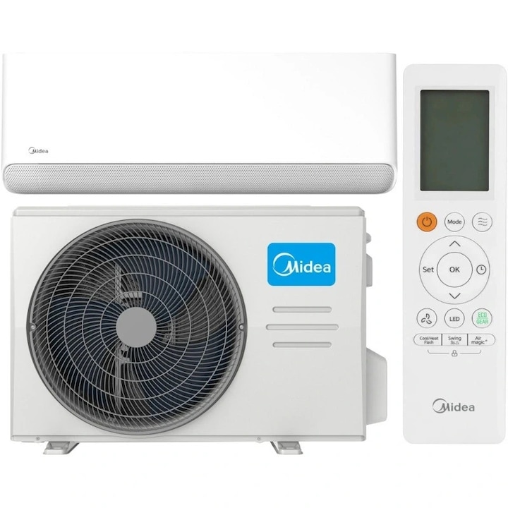 Aparat de aer conditionat Midea Breezeless E, Gama 2026, 9000 BTU, Clasa A+++/A++, Wi-Fi, Inverter, Ionizare