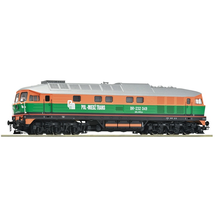 Locomotiva diesel Br232 PMT, Roco, H0, 7300081, portocaliu+verde