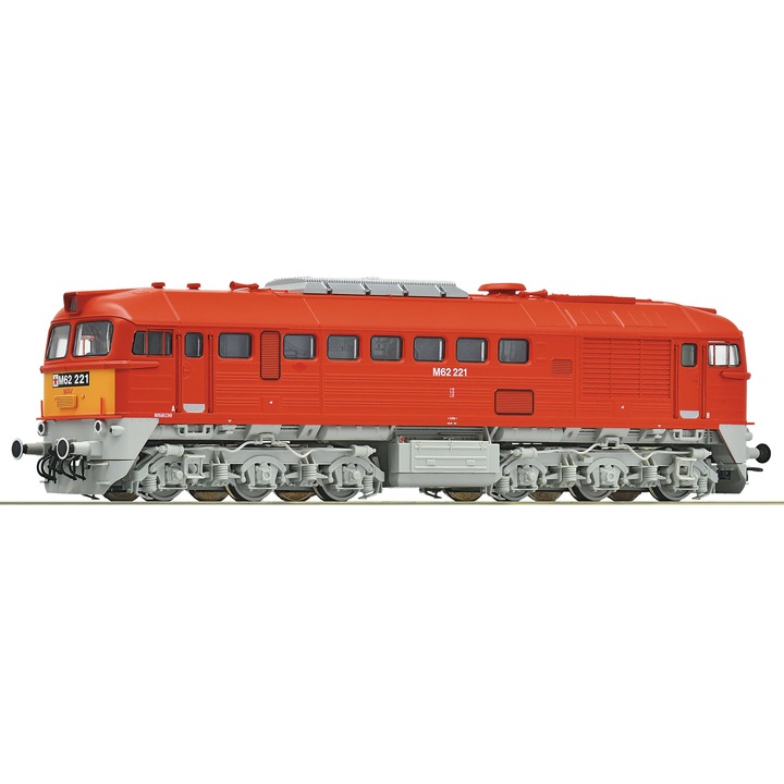 Locomotiva diesel M62 221, MAV, H0, Roco, 7300057, rosu, 202 mm lungime
