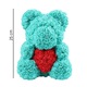 Ursulet din Trandafiri Macvi® Turcoaz 25 cm Cutie Decorativa Inclusa Cadou Romantic