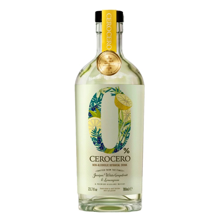 CeroCero White Grapefruit & Lemongrass - Alternativa fara alcool la Gin 0.7L
