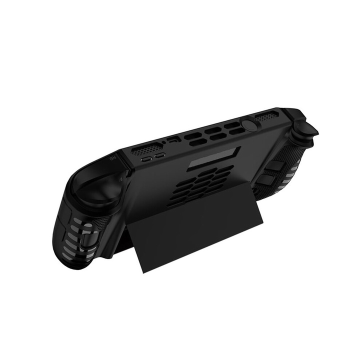 Husa de protectie, carcasa din TPU rigid pentru Lenovo Legion GO 2, cu maner ergonomic si suprafata antiderapanta, decupaje precise pentru acces, Negru, 309 x 139 x 50 mm, 1 buc