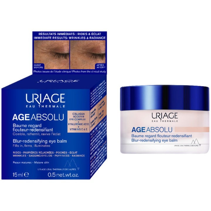 Balsam redensifiant pentru conturul ochilor AGE ABSOLU Uriage, 15 ml