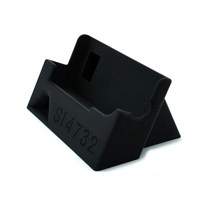 Rádiótartó MINI SI4732-höz, integrált hangvezetés, 3D nyomtatott PETG-ből, stabil, matt fekete, 1 db