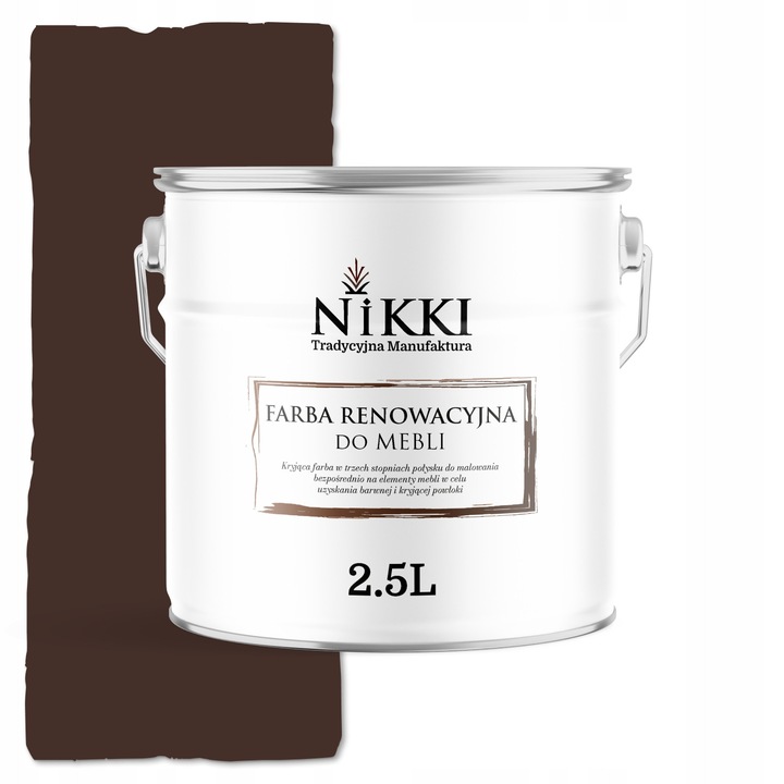 Nikki bútorfelújító festék 2,5L csokoládébarna fényes RAL8017
