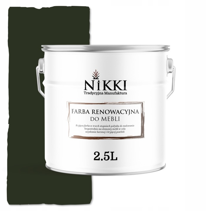Nikki bútorfelújító festék 2,5L matt üveg zöld RAL6007