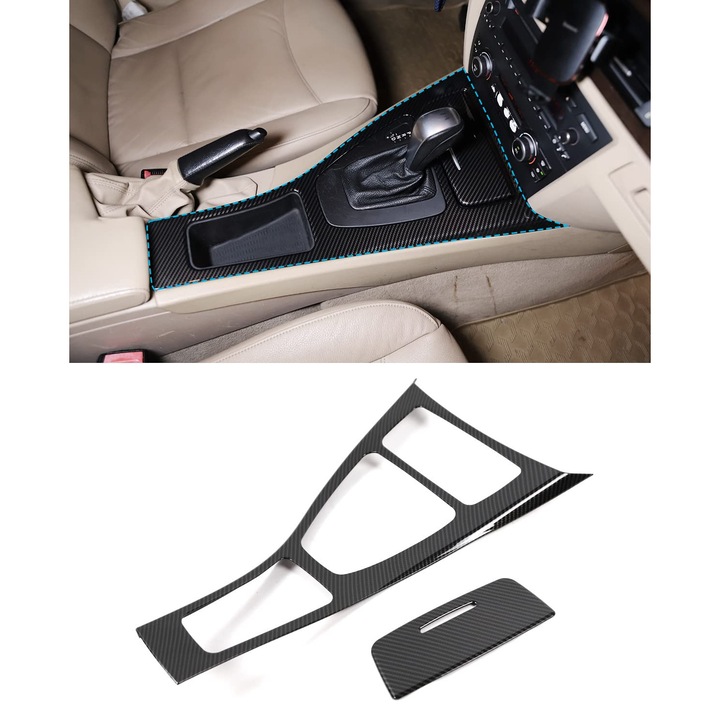 Ornament schimbator viteze SHSBSCAR E90 E92 carbon 53x35x8cm