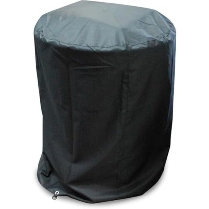 Husa de protectie pentru gratar, 100% poliester, universala diametru 90 cm, rezistenta UV si respirabila, cu inchideri reglabile, Negru