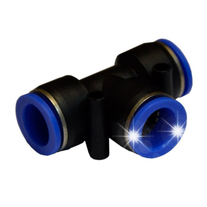 AIRKRAFT pneumatikus csatlakozó háromutas 10x10x10 mm műanyag