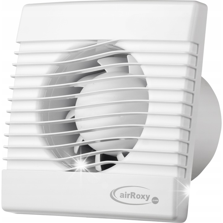 AirRoxy pRim fürdőszobai ventilátor, fehér, 120mm, kábellel és húzókapcsolóval