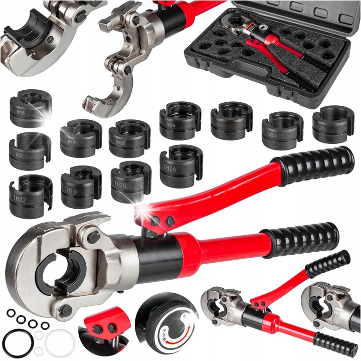 Cleste manual AL-FA cu 12 matrite antiderapant, set, negru
