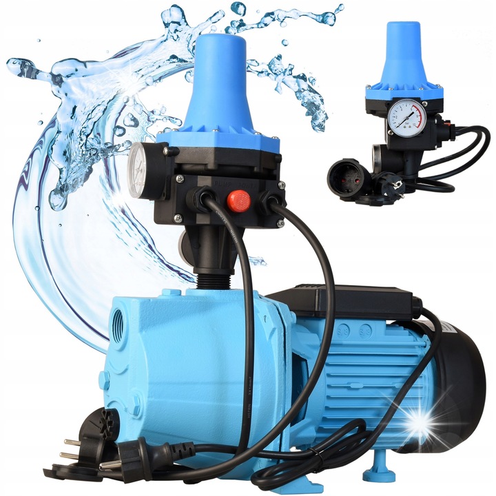 Pompa hidrofor ALUVRA JET 60S, cu automat CSK 31, 370W, 42l/min, 1x1", albastru/negru