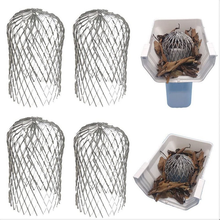 Set 4 filtre jgheab aluminiu rezistente la intemperii, ajustabile, 15cm