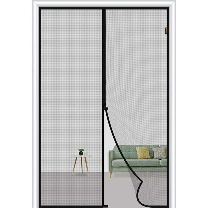 Plasa magnetica usa 70x200cm, fibra sticla, rezistenta, gri