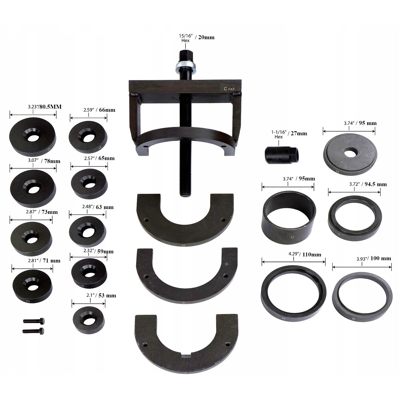 Extractor rulmenti si butuci roti AMD TOOLS, universal, metalic - eMAG.ro