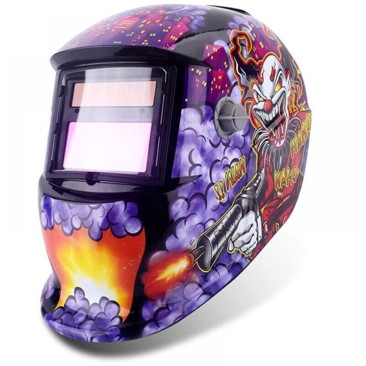 Casca de sudura automata, masca de sudura cu auto-intunecare, alimentare solara cu baterie litiu, pentru tig/mig/arc si slefuire, multicolor, 1 buc