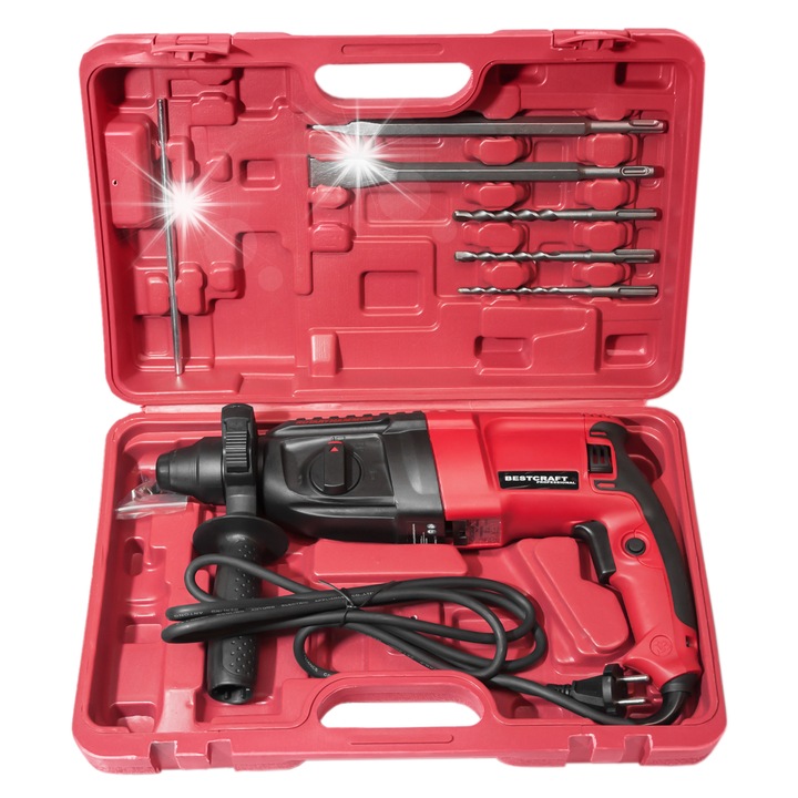 Ciocan rotopercutor Bestcraft EC1510 2600W SDS+ set 5kg