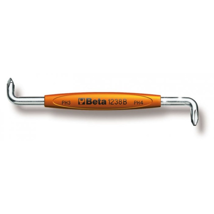 Извита отвертка Beta 1238B PH3-4, 200мм