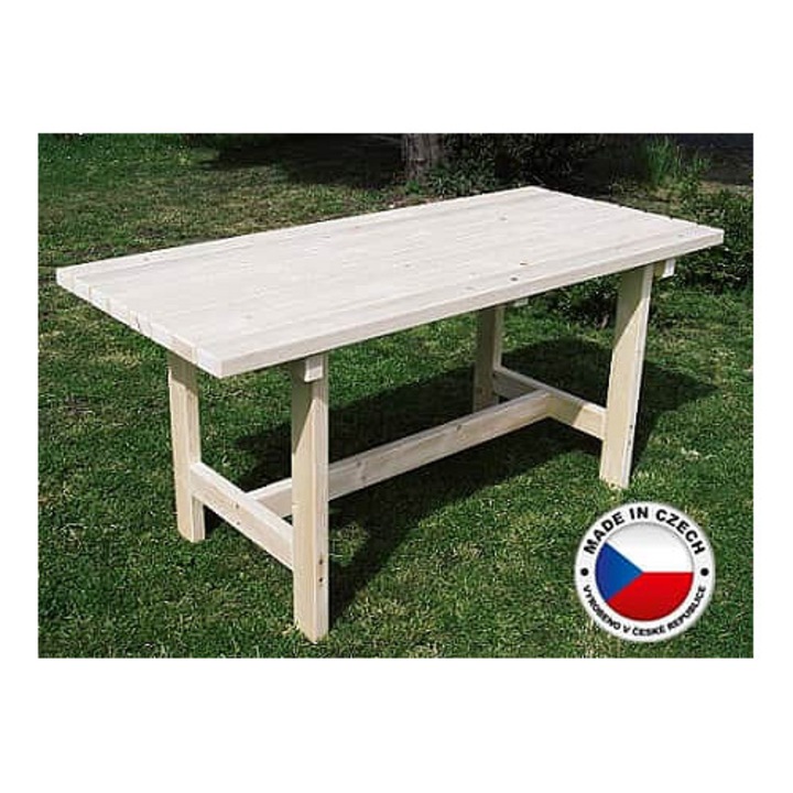 Маса градинска от масивно дърво Tohos 160x70x75см натурална