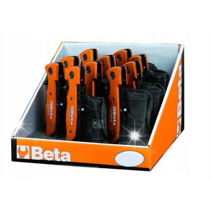 Set 10 cutite auto Beta 1778SOS, multifunctionale, aluminiu, negru