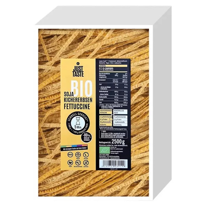Paste bio din naut si soia, 2500g Just Taste