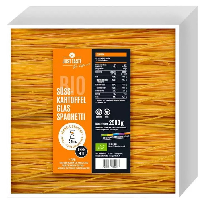 Édesburgonya tészta kurkumával, 2500g Just Taste