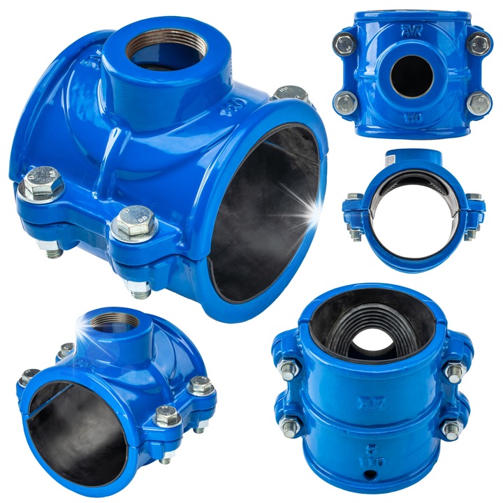 Banda pentru gaurire colier racord DN 100 1 1/2 inch pentru apa si canalizare